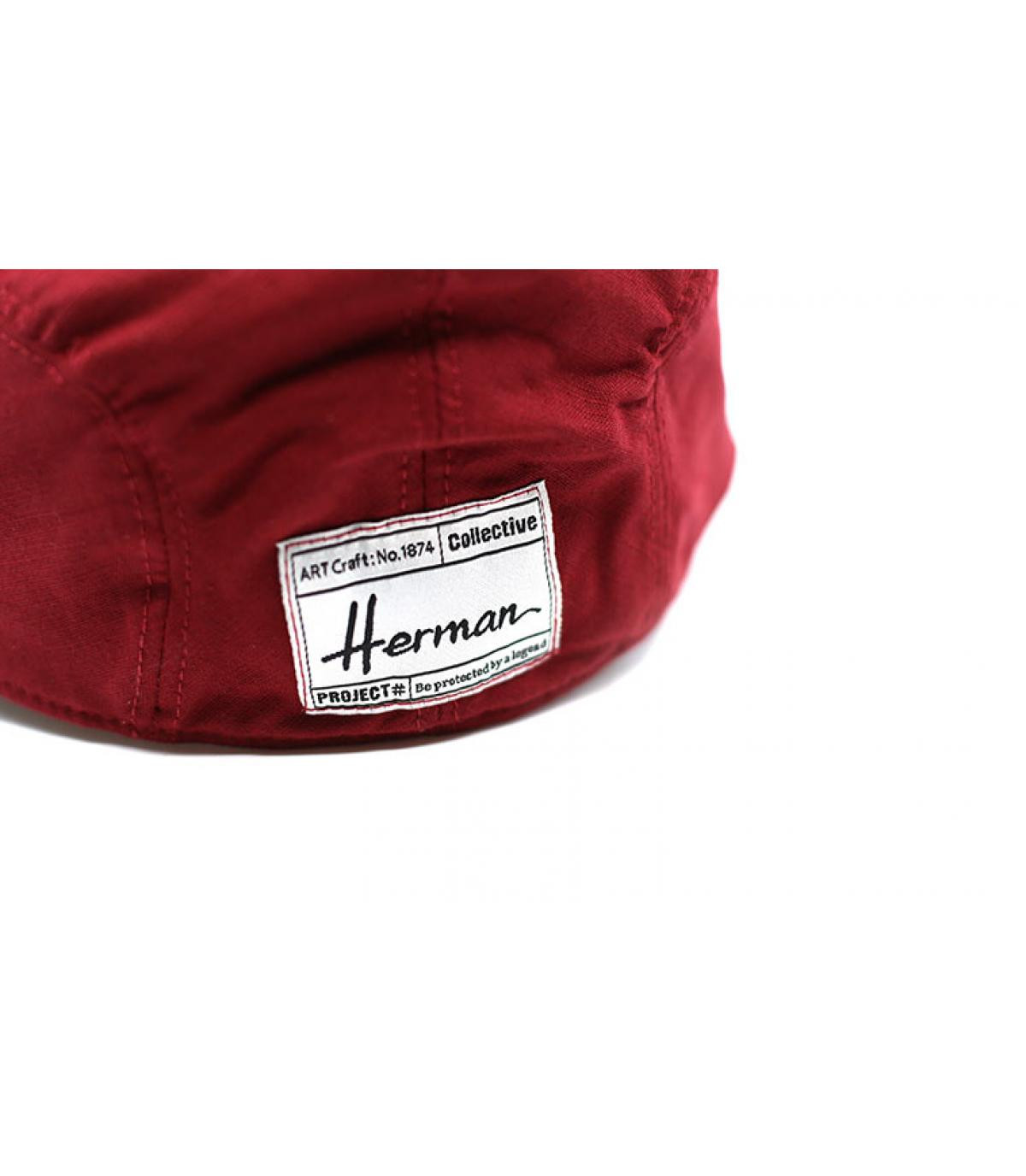 red flat cap linen